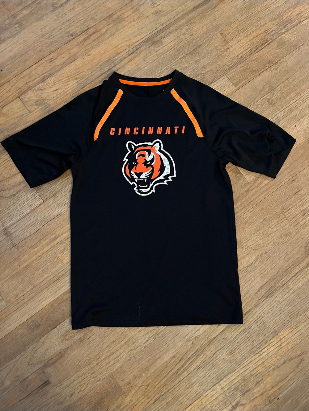 Majestic Black Tee with Orange Accents
